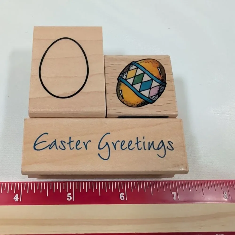 Lot #7 Easter Rubber Stamps Hero Arts Rubber Age Egg Greetings Card Making